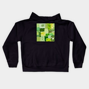 Green oasis patchwork Kids Hoodie